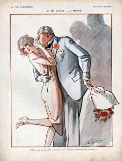 La Vie Parisienne 1926 1920s France cc unrequited embracing hugging kissing flowers