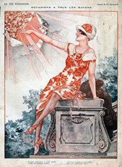 La Vie Parisienne 1926 1920s France cc womens dresses sun sunshine summer