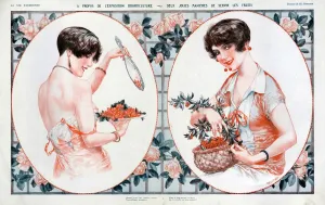 Nineteen Twenties Prints: La Vie Parisienne 1927 1920s France cc cherries erotica mirrors