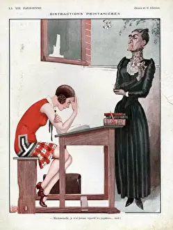 La Vie Parisienne 1927 1920s France cc school teachers headmistress strict detention