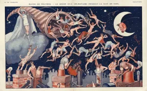 Nineteen Twenties Prints: La Vie Parisienne 1927 1920s France Valdes erotica dreams surreal chimneys fantasies
