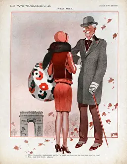 Images Dated 2008: La Vie Parisienne 1928 1920s France cc autumn leaves monocles sugar daddy daddies
