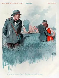 Nineteen Twenties Prints: La Vie Parisienne 1929 1920s France cc butterfly nets dirty old men