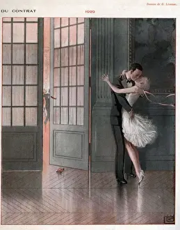 La Vie Parisienne 1929 1920s France cc kissing embracing hugging kisses