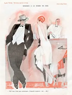 La Vie Parisienne 1929 1920s France cc mens evening-dress eveningwear art deco bars