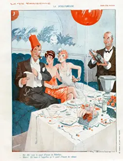La Vie Parisienne 1929 1920s France cc restaurants dining waiters drinks paying bills