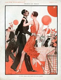 French Artwork Collection: La Vie Parisienne 1929 1920s France cc stealing thieves theft balloons Art Deco party