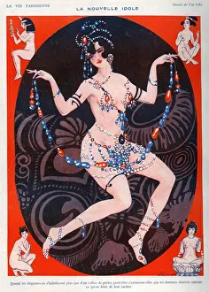 La Vie Parisienne 1929 1920s France Valdes Illustrations yoga eastern indian mystic
