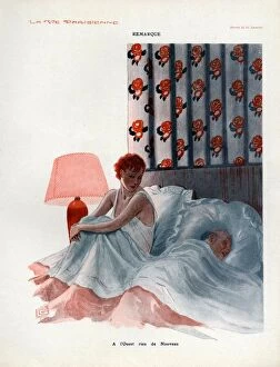 French Artwork Collection: La Vie Parisienne 1930 1930s France cc no sex tonight sleeping snoring beds