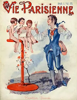 French Artwork Prints: La Vie Parisienne 1931 1930s France cc cherubs singing