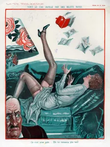 French Artwork Prints: La Vie Parisienne 1931 1930s France cc money erotica stockings underwear hosiery