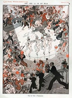 Images Dated 3rd September 2008: La Vie Parisienne 1931 1930s France cc party can-can cancan dance partygoers night