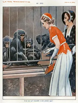 French Artwork Prints: La Vie Parisienne 1931 1930s France cc zoos monkeys
