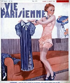 French Artwork Collection: La Vie Parisienne 1936 1930s France magazines dressing undressing womens dresses