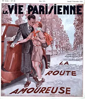 La Vie Parisienne 1936 1930s France magazines couples glamour kisses kissing avenues