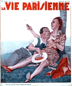 Images Dated 2007: La Vie Parisienne 1937 1930s France magazines couples eating picnics cherries erotica