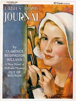 Sports Prints: Ladies Home Journal 1930s USA golf magazines ladies