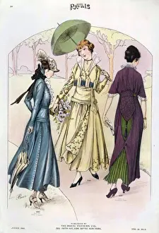Le Costume Royal 1915 1910s USA cc parasols umbrellas womens spring seasons dresses