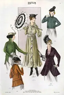 Le Costume Royal 1915 1910s USA cc womens coats parasols umbrellas
