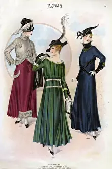 1910s Prints: Le Costume Royal 1915 1910s USA cc womens dresses hats