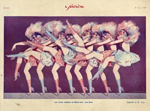 Le Sourire 1920s France can-can cancan Paris Pigalle illustrations