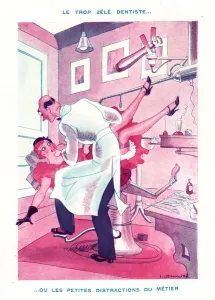 Humor Prints: Le Sourire 1920s France glamour dentists erotica humour magazines Bonnotte