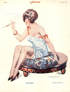 Le Sourire 1920s France glamour womens underwear cigarette-holders smoking cigarettes Le Sourire 1920s France glamour womens underwear cigarette-holders smoking cigarettes