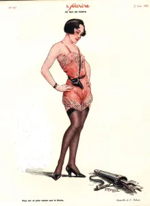 Nineteen Twenties Prints: Le Sourire 1929 1920s France erotica valentines day womens underwear magazines valentines