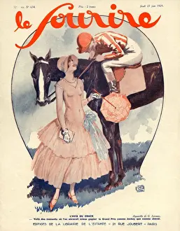 Le Sourire 1929 1920s France horses racing jockeys magazines illustrations