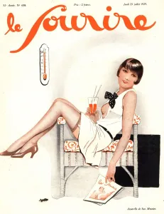 Clothes Clothing Prints: Le Sourire 1929 1920s France seasons erotica heat hot summer womens magazines