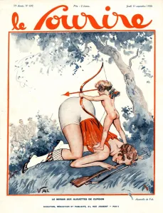 Love Prints: Le Sourire 1930 1930s France erotica love cupids cherubs magazines VAL