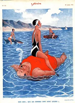 French Artwork Prints: Le Sourire 1930s France holidays glamour le sourire swimwear swim suits swimming