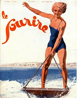 Le Sourire 1932 1930s France water ski magazines