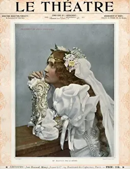 1800s Prints: Le Theatre 1899 1890s France magazines womens portraits praying weddings brides dresses