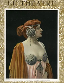 Clothes Clothing Prints: Le Theatre 1907 1900s France humour womens headdresses portraits magazines