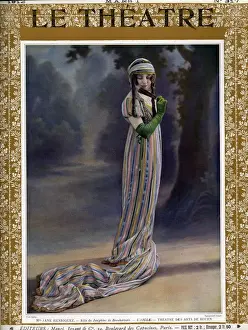 1910s Prints: Le Theatre 1912 1910s France magazines womens dresses gloves fans portraits fashion