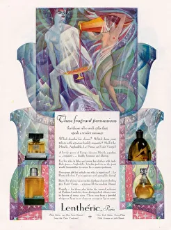 Womens Prints: Lentheric 1926 1920s USA cc womens art deco