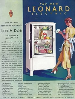 Images Dated 6th October 2008: Leonard 1920s USA fridges refridgerators refrigerators len-a-dor
