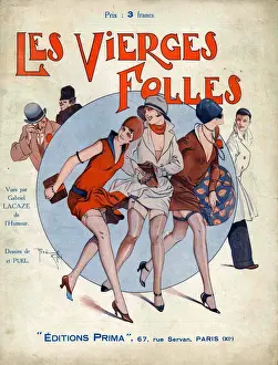 Clothes Clothing Prints: Les Vierges Folles 1930s France cc magazines stockings underwear hosiery womens shopping