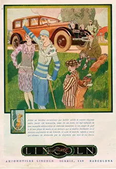 American Prints: Lincoln - please note that the text is in Spanish 1928 1920s USA cc cars golf
