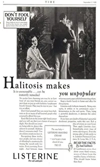 Listerine 1920s USA bad breath fear halitosis mouthwash gargle rescan Listerine 1920s USA bad breath fear halitosis mouthwash gargle rescan