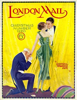 London Mail 1920 1920s UK magazines kissing