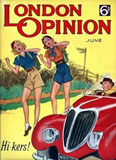 Images Dated 3rd March 2006: London Opinion 1930s UK hitchhiking glamour magazines cars