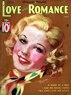 Images Dated 1st March 2006: Love & Romance 1930s USA pulp fiction magazines portraits