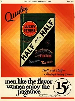 Nineteen Thirties Collection: Lucky Strike 1930s USA cigarettes smoking