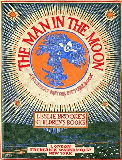 Books Prints: The Man In The Moon 1920s UK mcitnt illustrations childrens nursery rhymes childrens