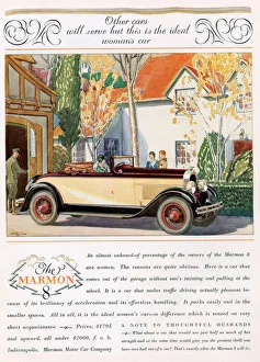 Womens Prints: Marmon 1927 1920s USA cc cars womens