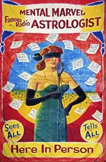 Nineteen Hundreds Prints: Mental Marvel Astrologist 1900s fortune telling radio tellers visions of the future