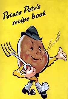 Books Prints: Ministry of Food 1930s UK potatoes recipes characters logos petes petes