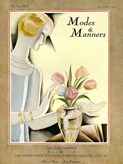 Horticulture Prints: Modes & Manners 1925 1920s USA flowers arranging florists magazines